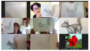 【ピリカアートスクール】延参加人数130名突破！第17回　松原美那子と一緒に描く！オンライングループデッサン会を開催いたしました★